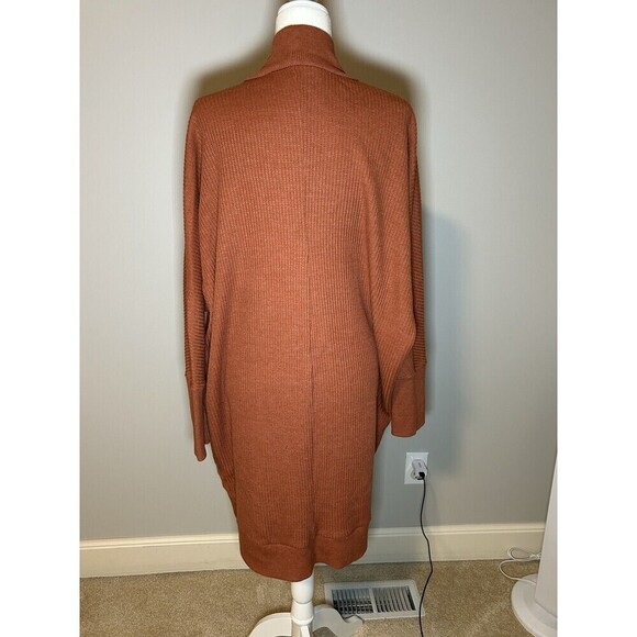 SONOMA Goods for Life Burnt Orange Long Sleeve Waffle Knit Cardigan Size XL - Picture 3 of 7